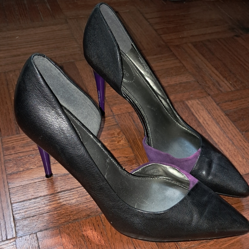 Eva & Zoe Black-Purple Women’s Heels Size 8